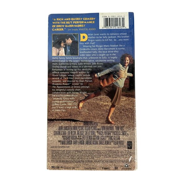 Home Fries VHS 1998 Drew Barrymore Luke Wilson PG-13 Romantic Comedy Warner Bros - Picture 2 of 8